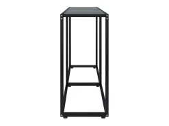 Mesa consola vidrio templado negro 140x35x75,5cm