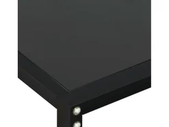 Mesa consola vidrio templado negro 140x35x75,5cm