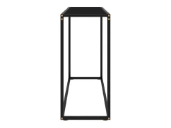 Mesa consola vidrio templado negro 100x35x75 cm