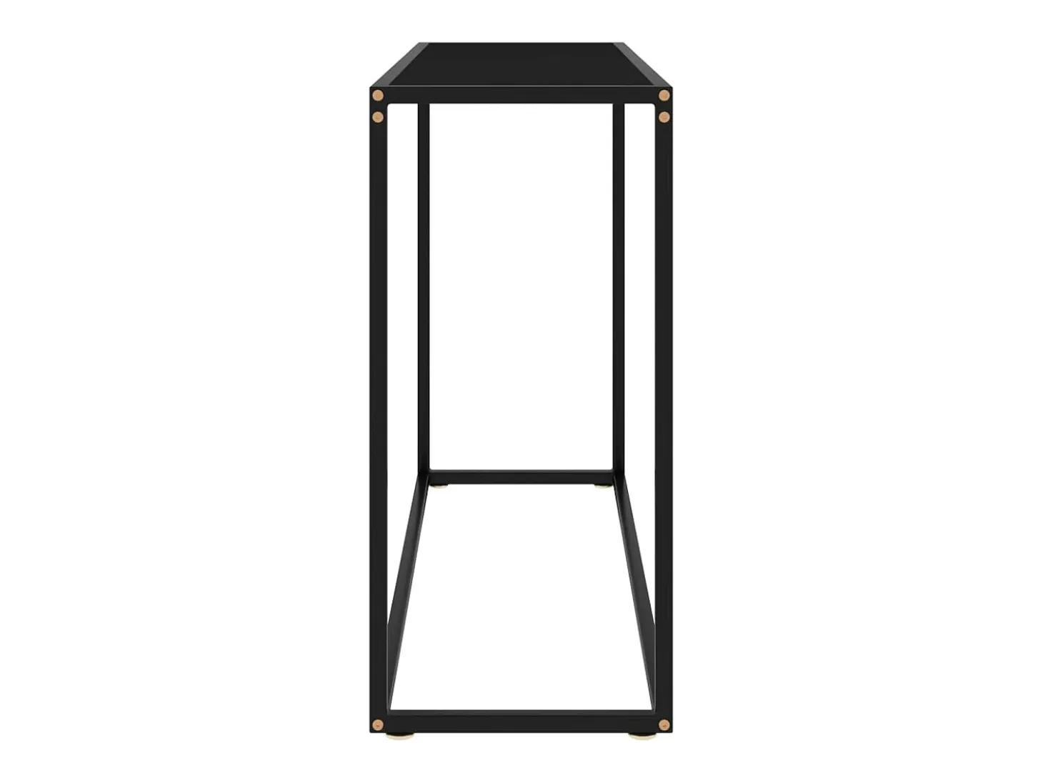 Mesa consola vidrio templado negro 100x35x75 cm