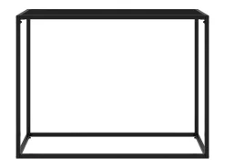 Mesa consola vidrio templado negro 100x35x75 cm