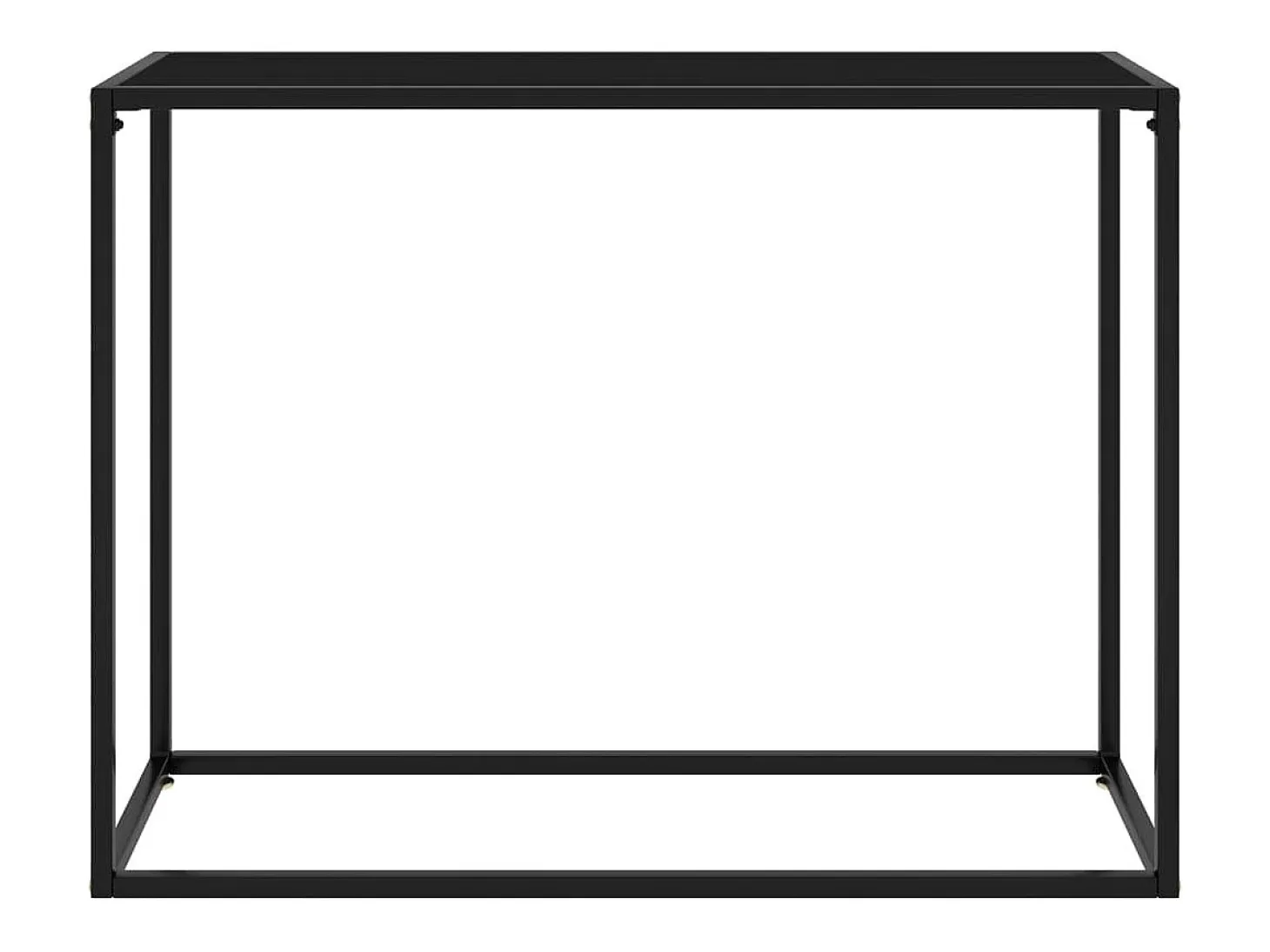 Mesa consola vidrio templado negro 100x35x75 cm