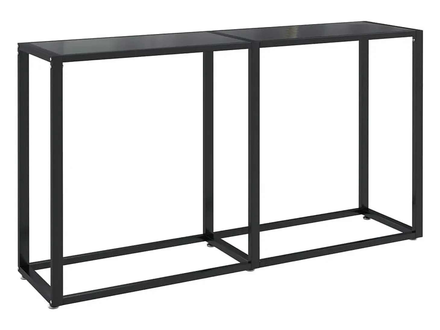 Mesa consola vidrio templado negro 140x35x75,5cm