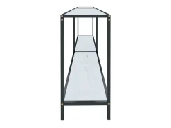 Mesa consola vidrio templado blanco 200x35x75,5 cm ES321928