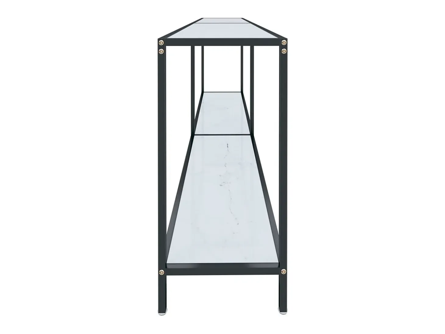 Mesa consola vidrio templado blanco 200x35x75,5 cm ES321928