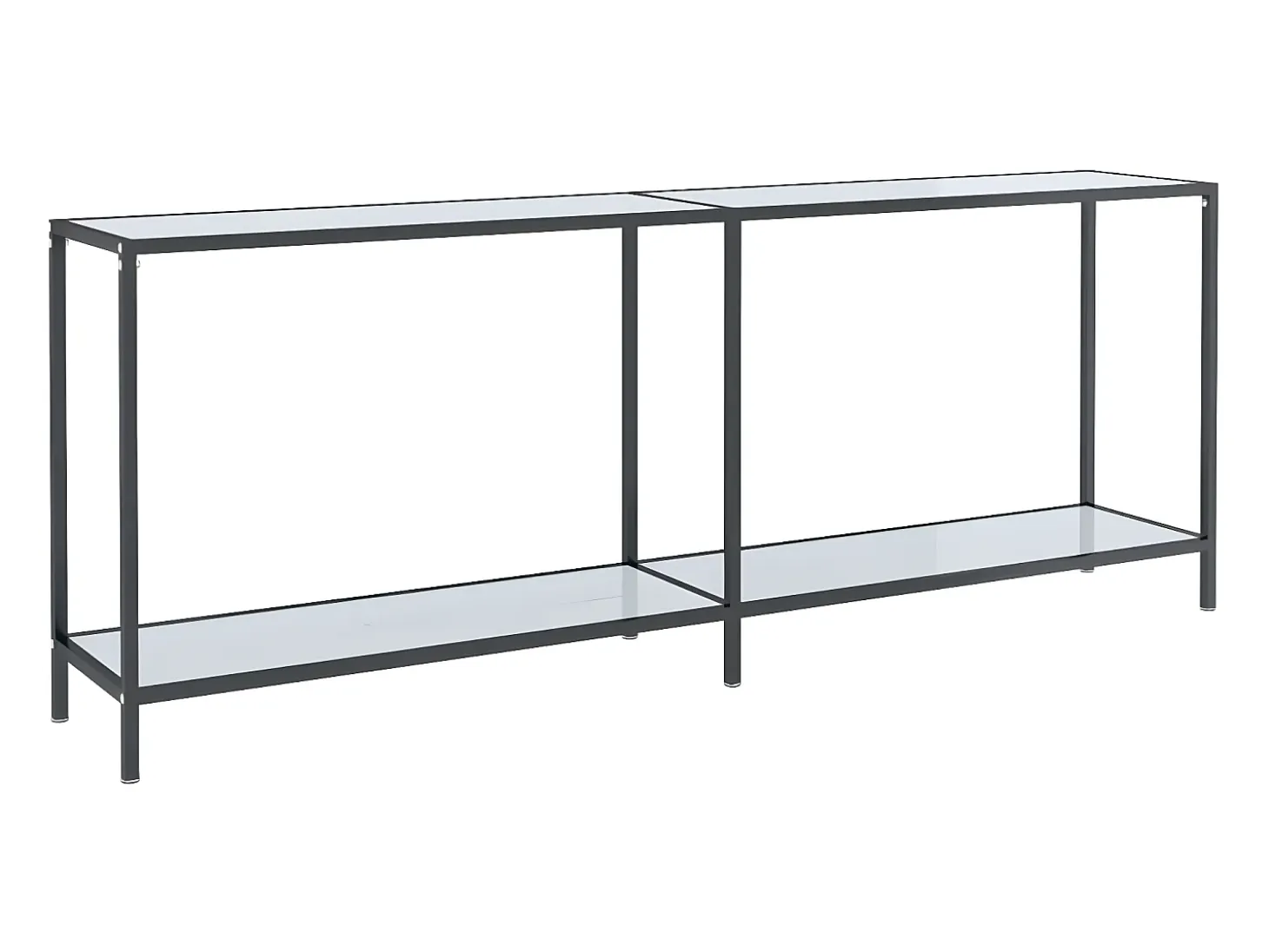 Mesa consola vidrio templado blanco 200x35x75,5 cm ES321928