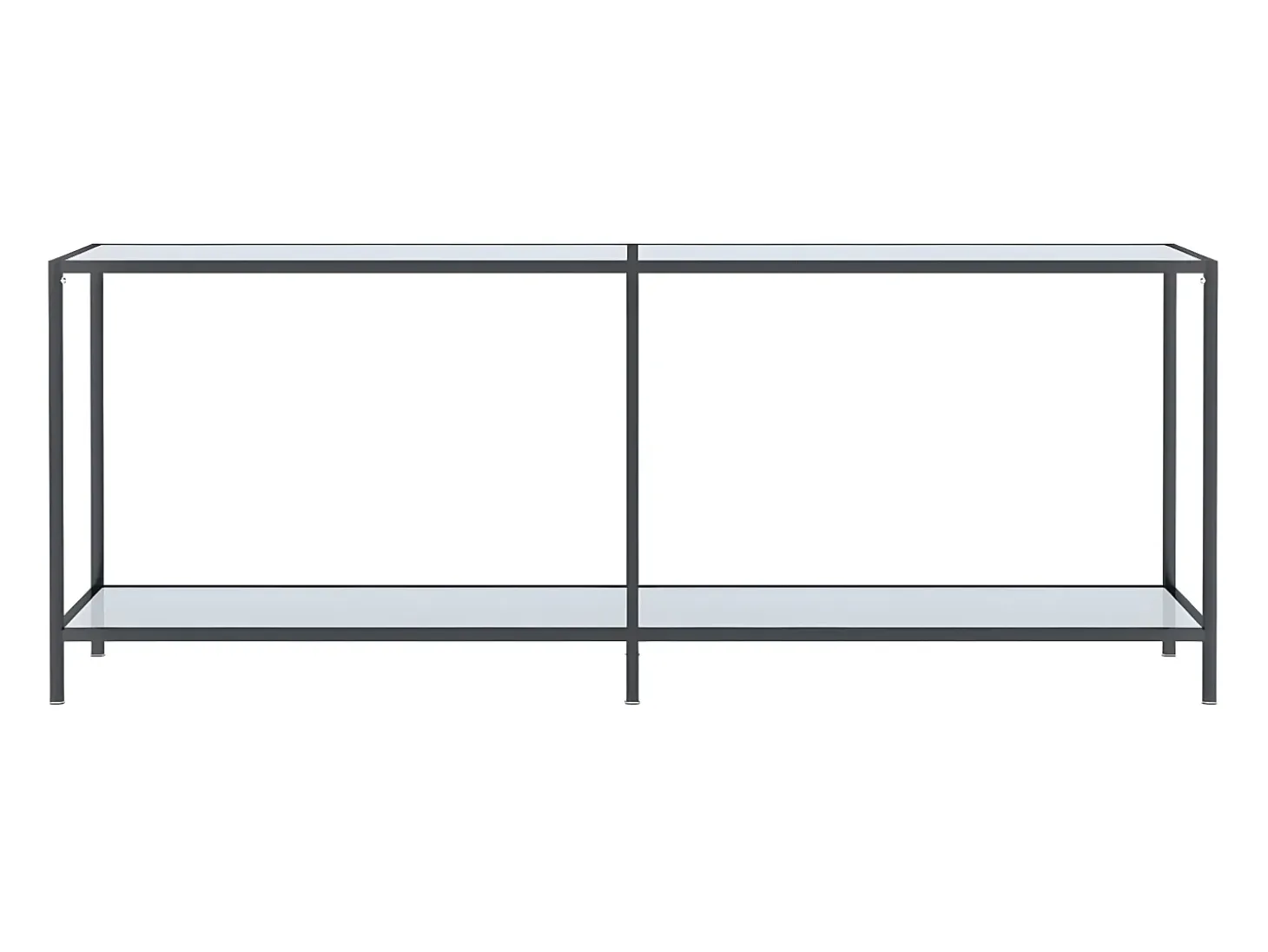 Mesa consola vidrio templado blanco 200x35x75,5 cm ES321928