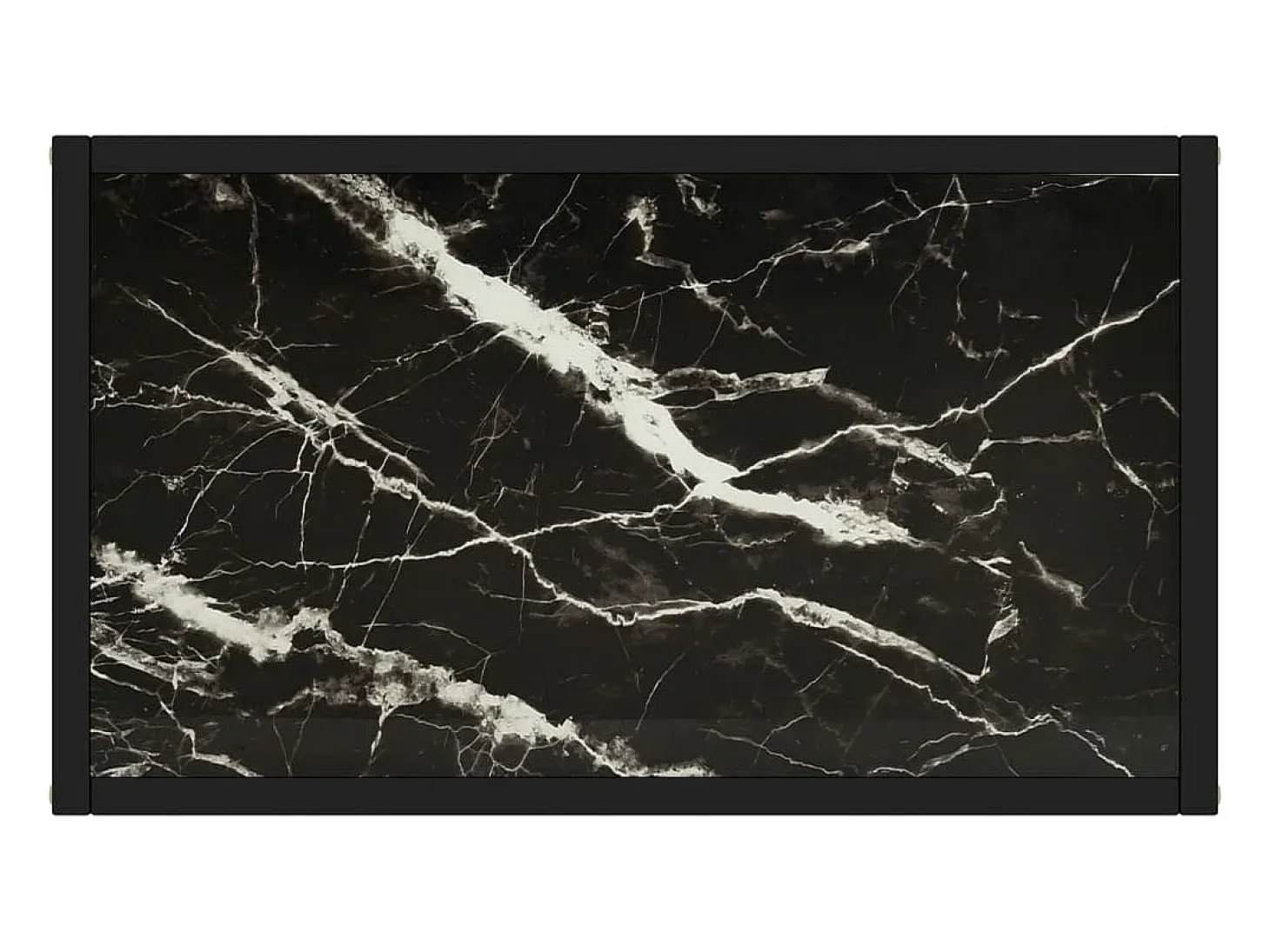 Mesa consola vidrio templado negro 60x35x75 cm