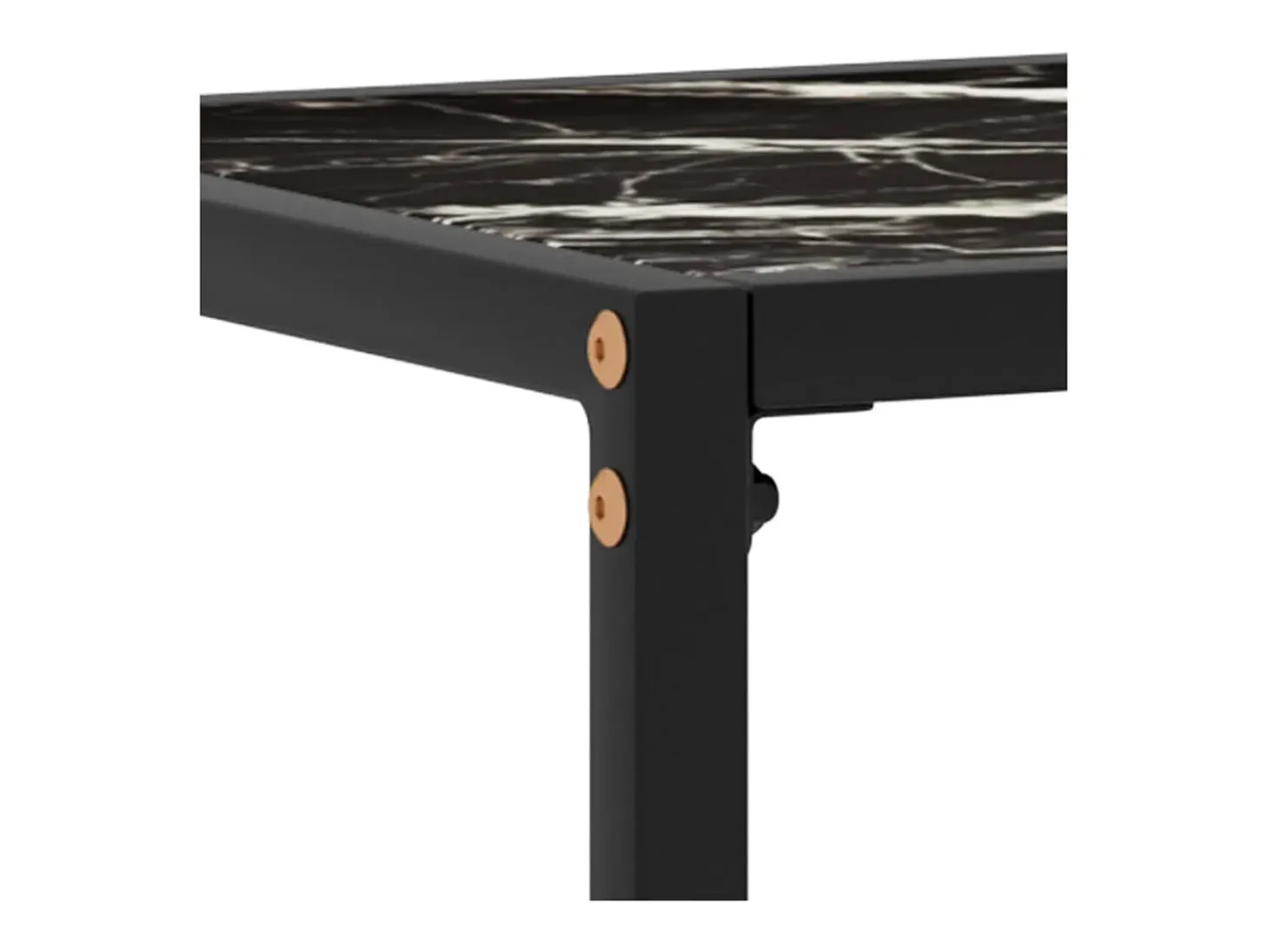 Mesa consola vidrio templado negro 60x35x75 cm