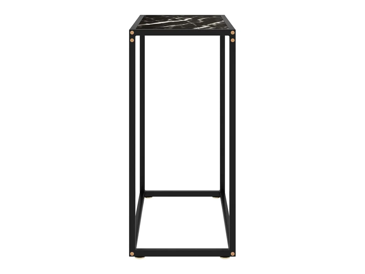 Mesa consola vidrio templado negro 60x35x75 cm