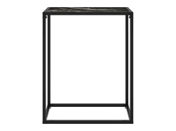 Mesa consola vidrio templado negro 60x35x75 cm