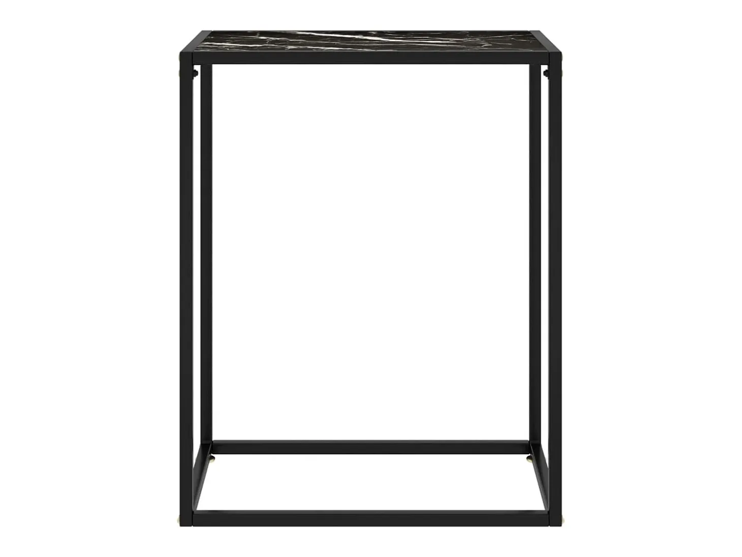 Mesa consola vidrio templado negro 60x35x75 cm