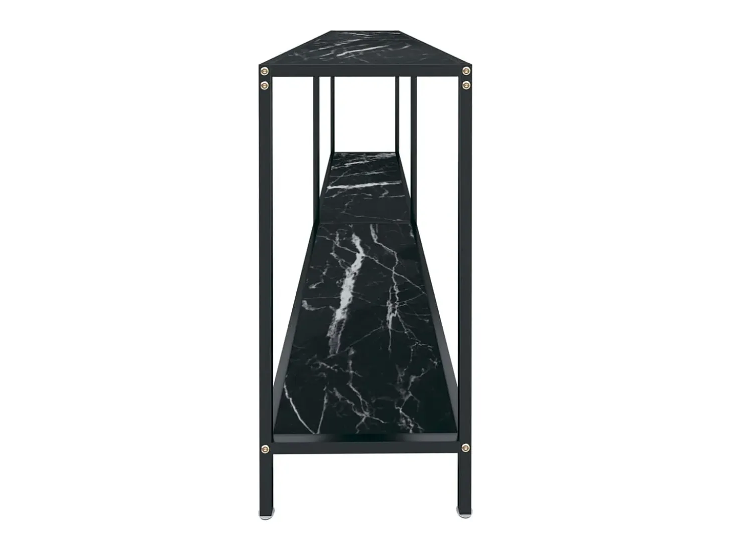 Mesa consola vidrio templado negro 200x35x75,5 cm ES386502