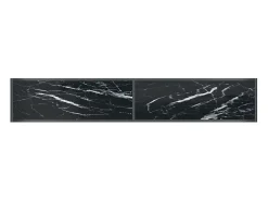 Mesa consola vidrio templado negro 200x35x75,5 cm ES386502