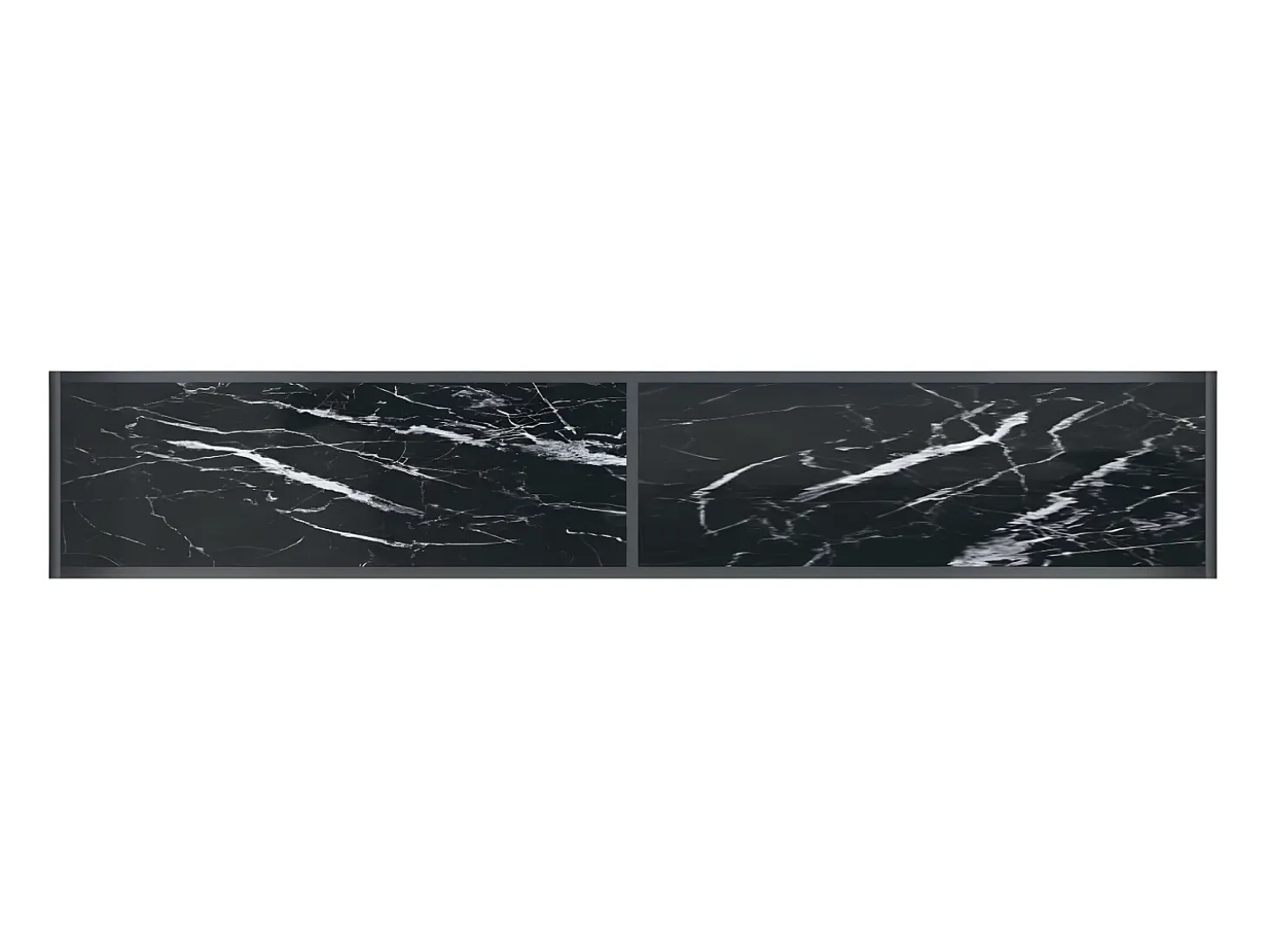 Mesa consola vidrio templado negro 200x35x75,5 cm ES386502