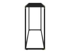 Mesa consola vidrio templado negro 120x35x75 cm