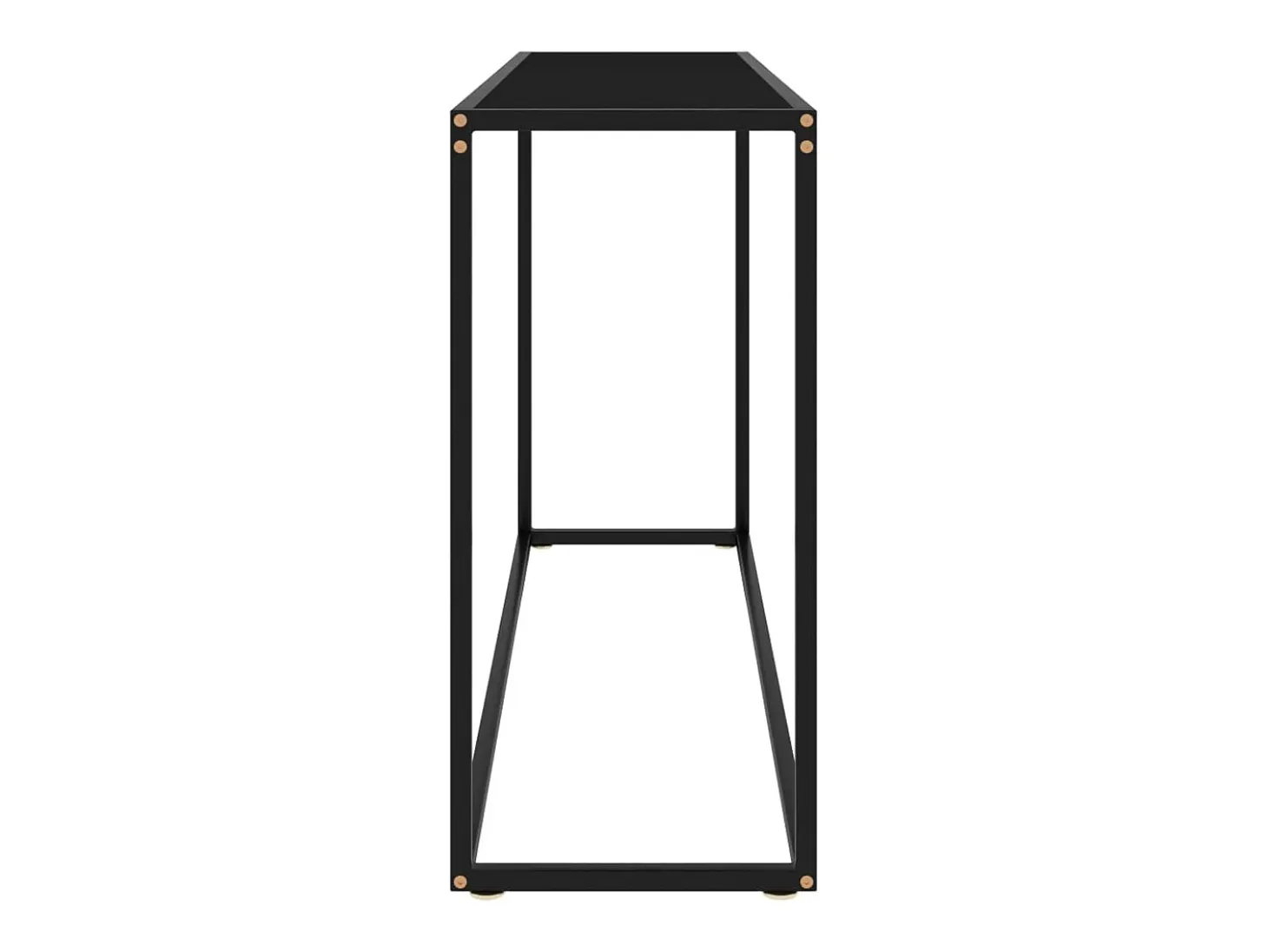 Mesa consola vidrio templado negro 120x35x75 cm