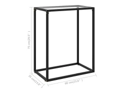 Mesa consola vidrio templado transparente 60x35x75 cm
