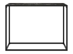 Mesa consola vidrio templado negro 100x35x75 cm ES734912