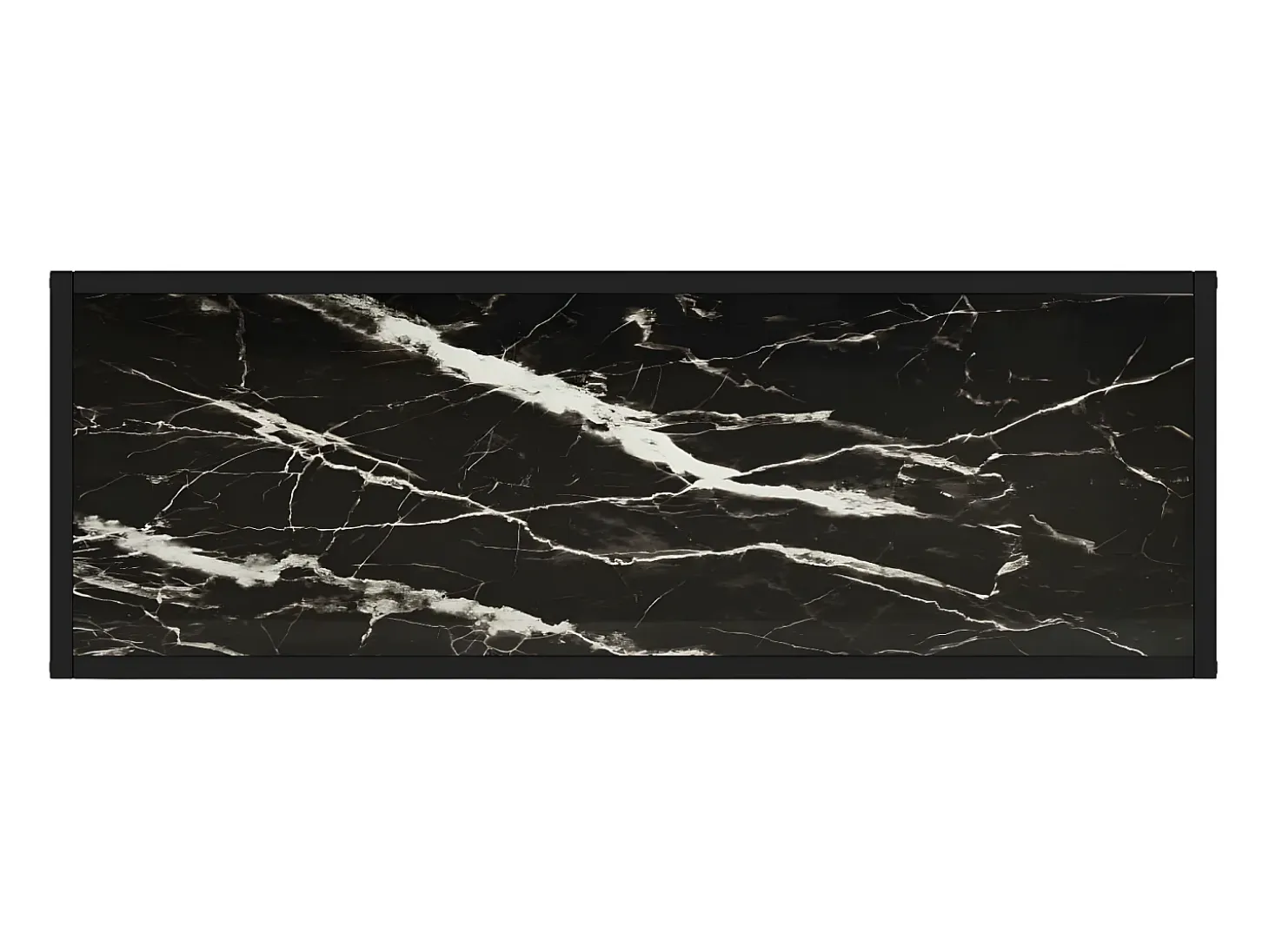 Mesa consola vidrio templado negro 100x35x75 cm ES734912