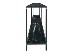 Mesa consola vidrio templado negro 200x35x75,5 cm