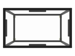 Mesa consola vidrio templado transparente 60x35x75 cm