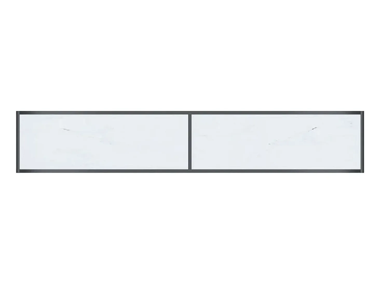 Mesa consola vidrio templado blanco 200x35x75,5 cm