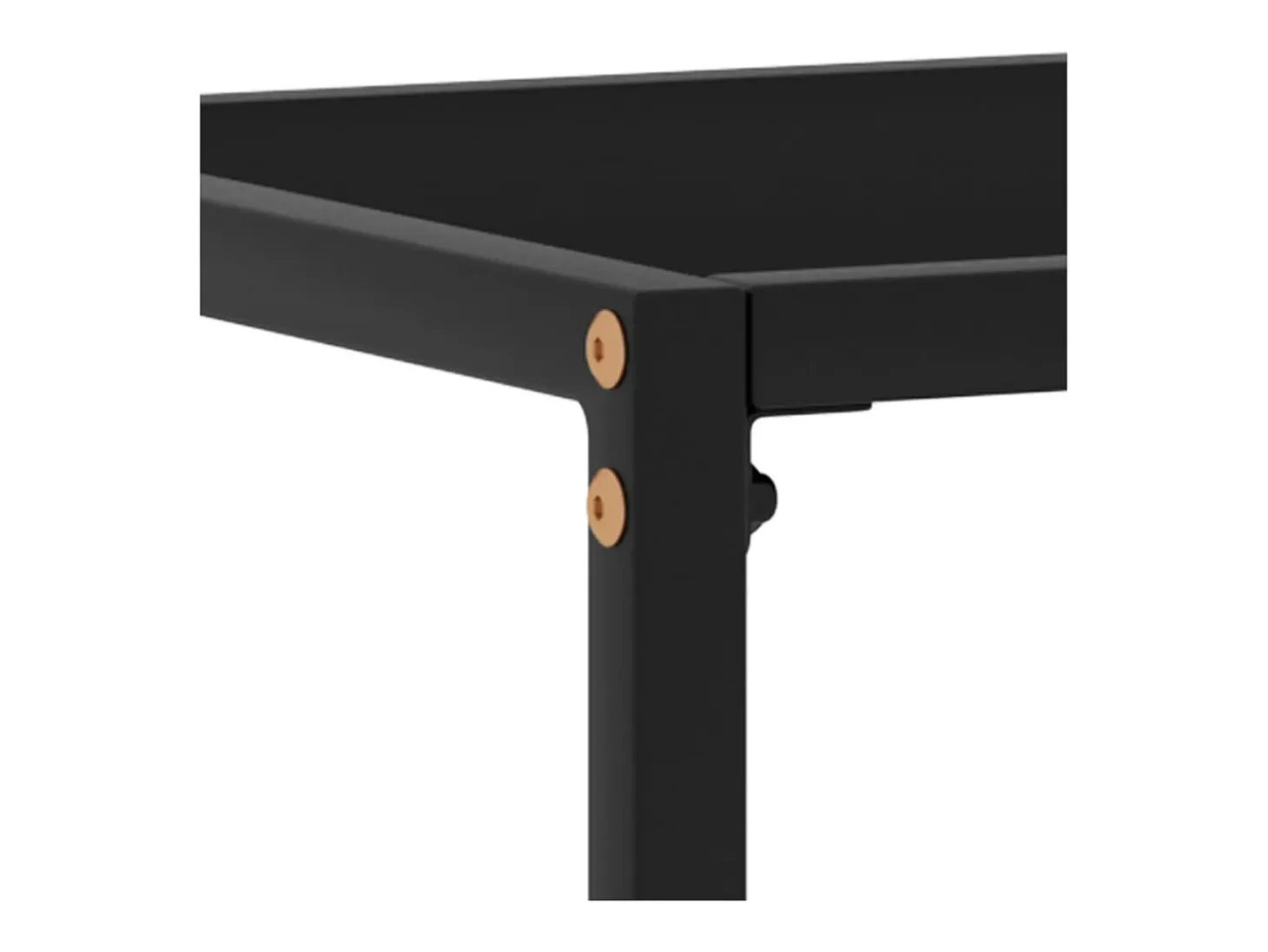 Mesa consola vidrio templado negro 60x35x75 cm ES675627