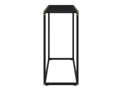 Mesa consola vidrio templado negro 80x35x75 cm