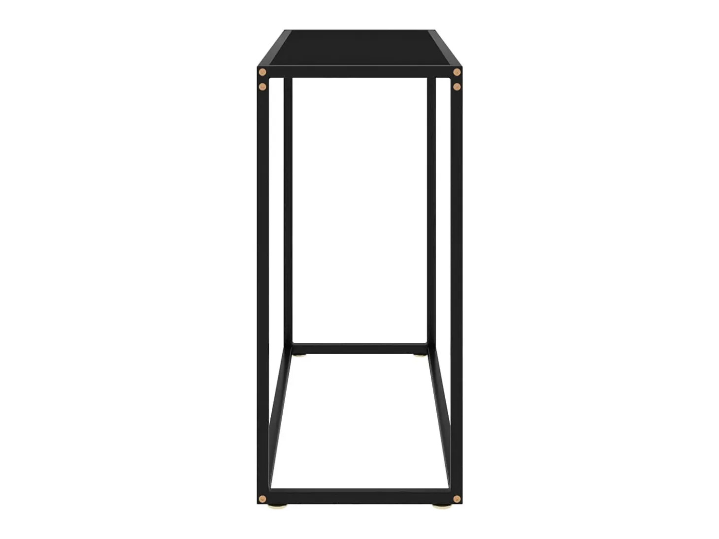 Mesa consola vidrio templado negro 80x35x75 cm