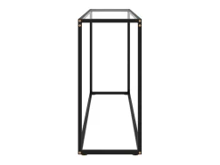 Mesa consola vidrio templado transparente 120x35x75 cm