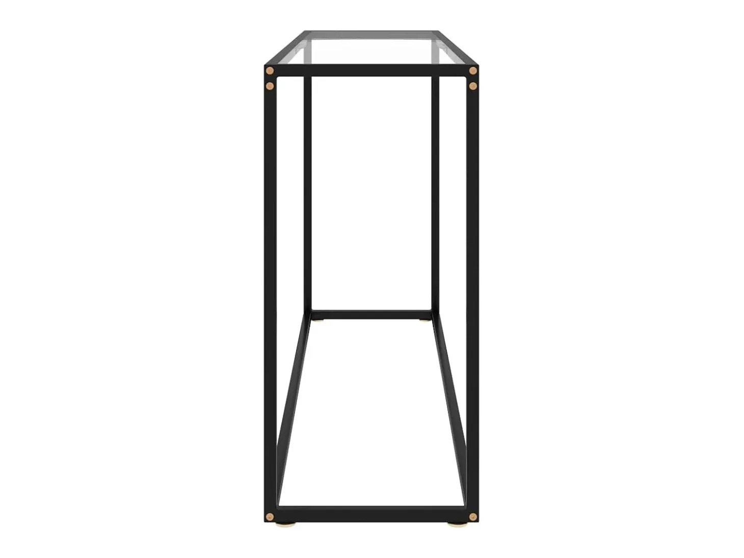 Mesa consola vidrio templado transparente 120x35x75 cm