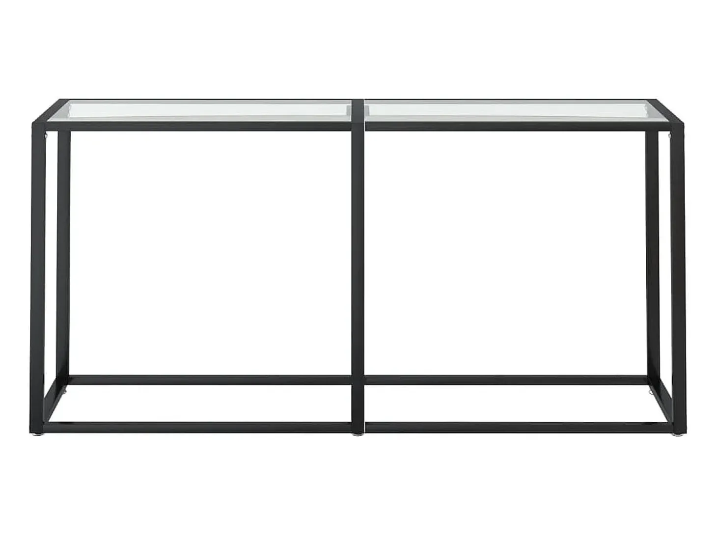 Mesa consola vidrio templado transparente 160x35x75,5 cm ES831435