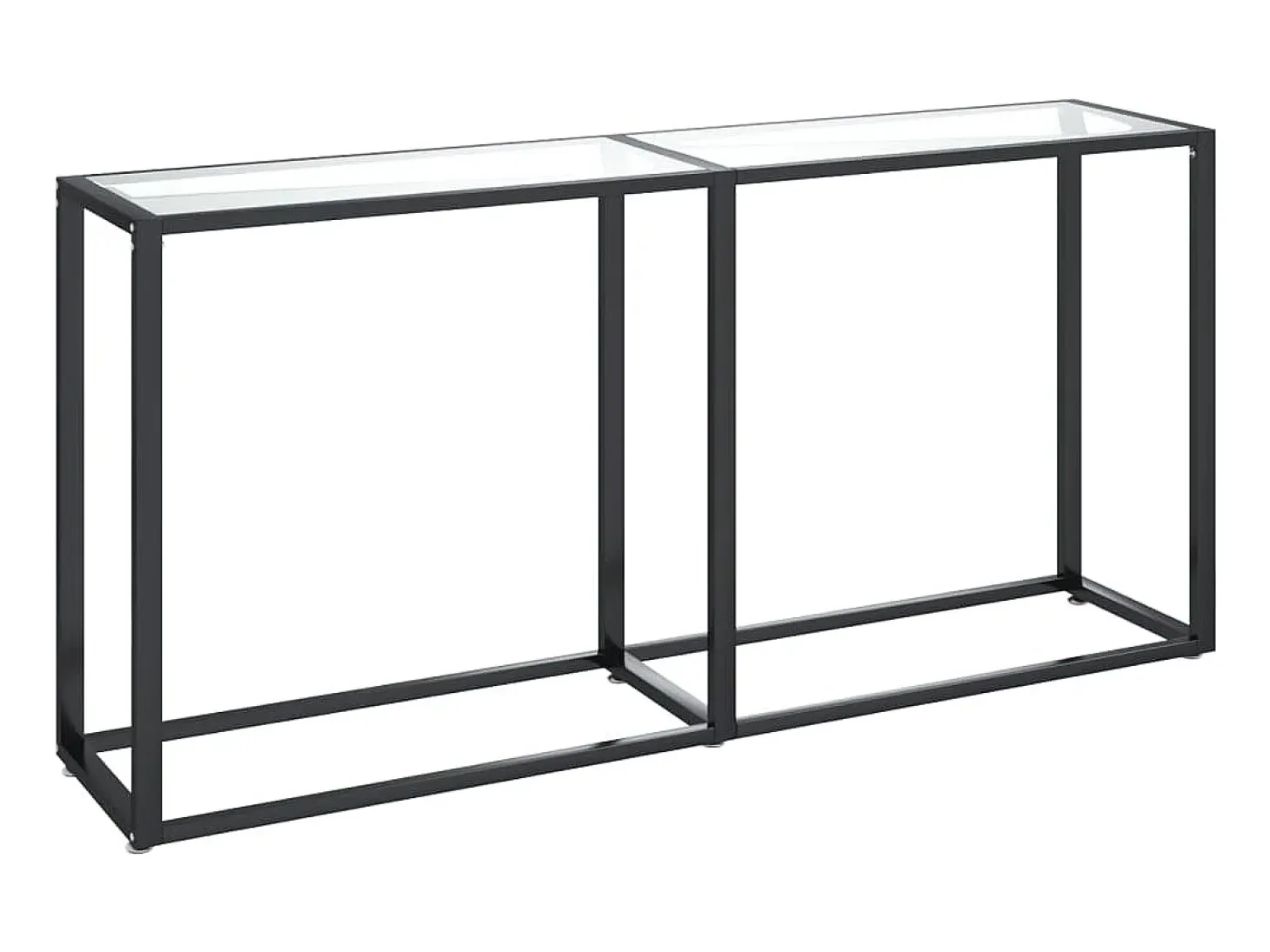 Mesa consola vidrio templado transparente 160x35x75,5 cm ES831435