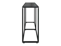 Mesa consola vidrio templado negro 180x35x75,5 cm ES928869