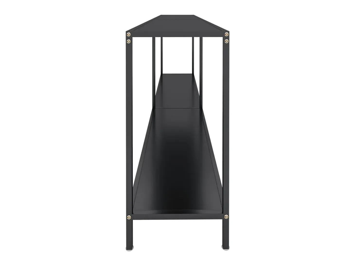 Mesa consola vidrio templado negro 200x35x75,5 cm