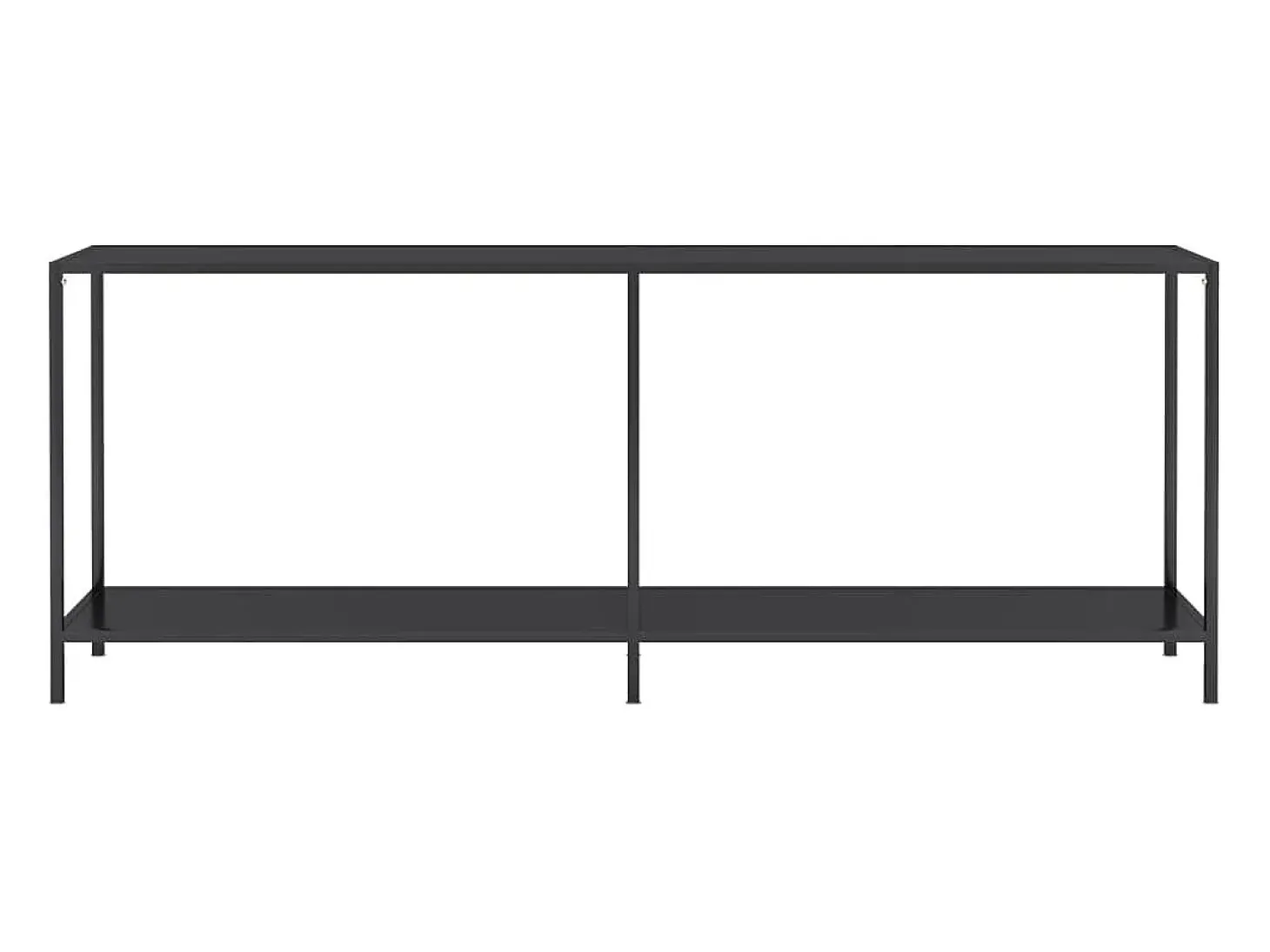 Mesa consola vidrio templado negro 200x35x75,5 cm