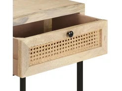 Mesa consola 100x35x76 cm Madera de mango y caña natural