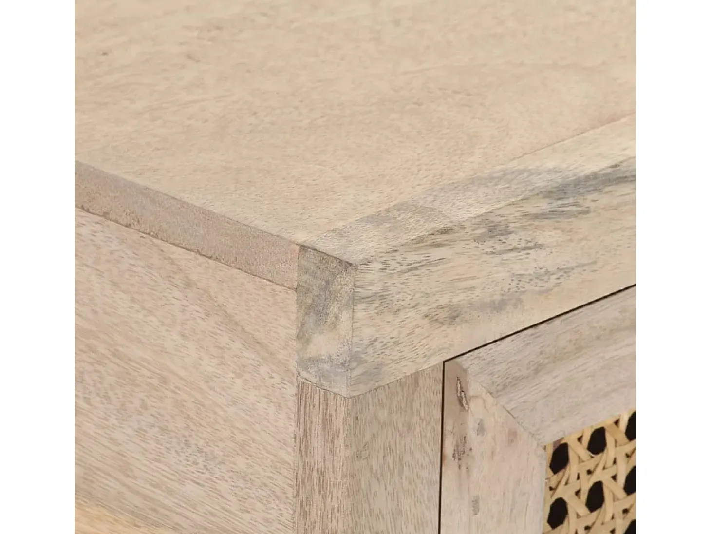Mesa consola 100x35x76 cm Madera de mango y caña natural