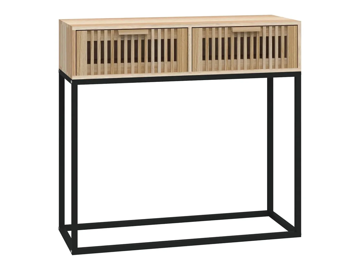 Mesa consola 80x30x75 cm madera contrachapada y hierro