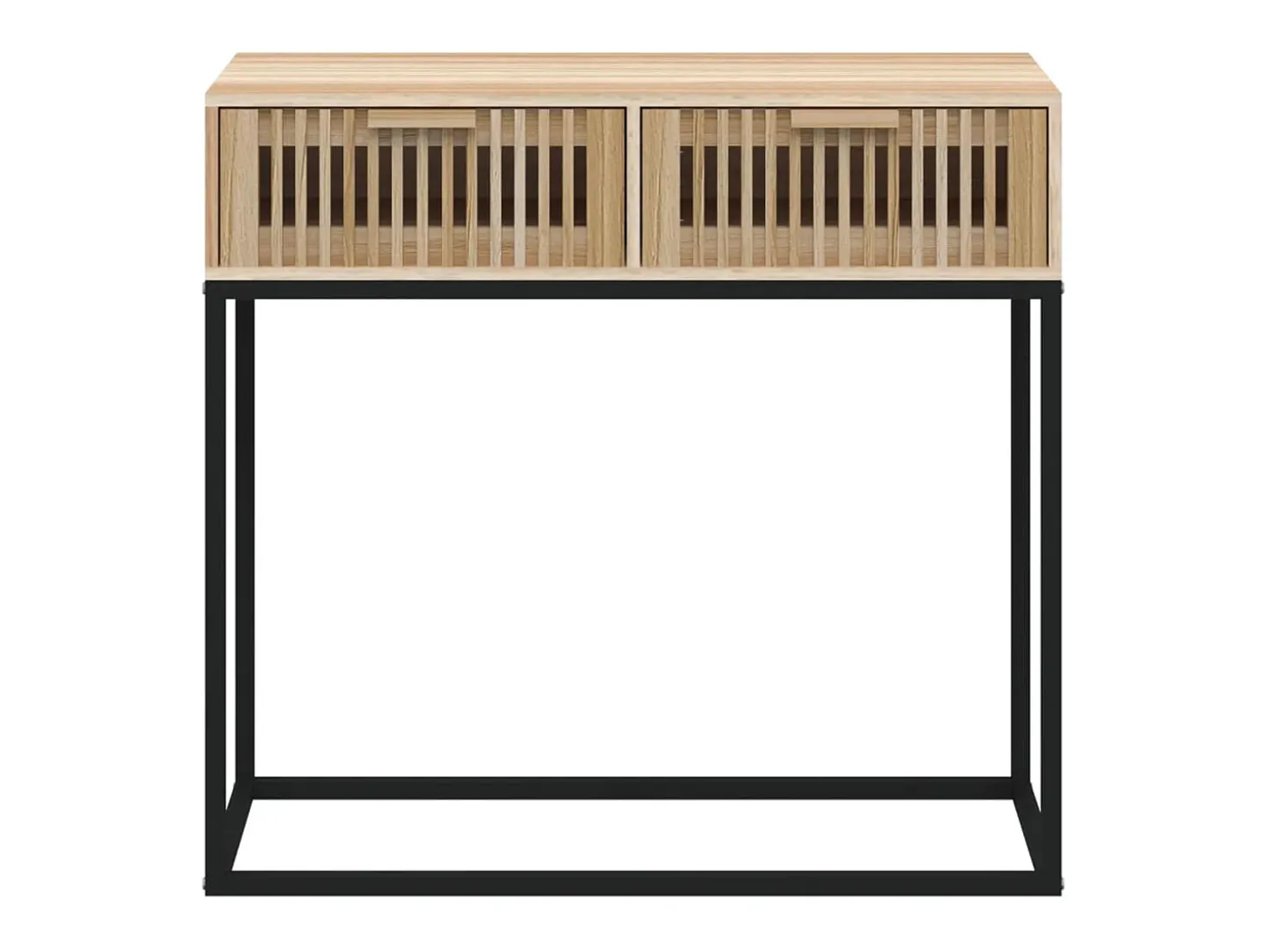 Mesa consola 80x30x75 cm madera contrachapada y hierro