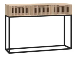 Mesa consola 105x30x75 cm madera contrachapada y hierro