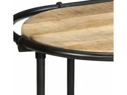 Mesa consola 110x42x76 cm madera maciza de mango en bruto