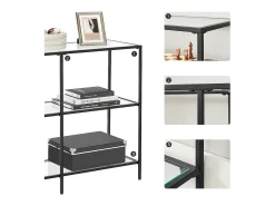 Mesa consola 30x100x73 cm negra