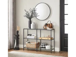 Mesa consola 30x100x73 cm negra