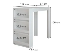 Mesa de bar blanco 57x117x106 repose