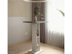 Mesa de bar blanco/antracita 65x65x106 repose