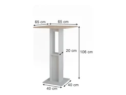 Mesa de bar blanco/sonoma 65x65x106 repose