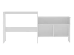 Mesa de bar con 2 tableros blanca 130x40x120 cm