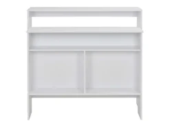Mesa de bar con 2 tableros blanca 130x40x120 cm